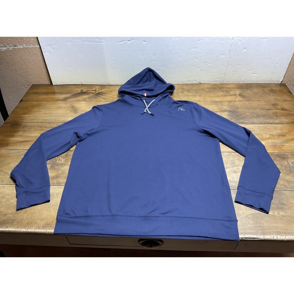 Rhoback Men's Hesi Performance Hoodie Solid Admiral Navy Size Medium